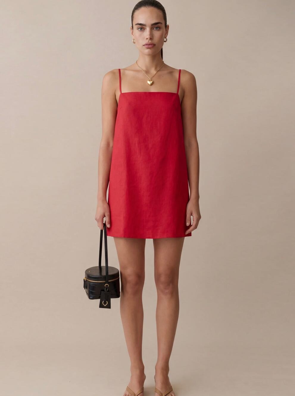 New Kourt Rosalie red dress size XS 100% linen $147